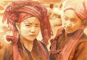 Voir le détail de cette oeuvre: Femmes birmanes